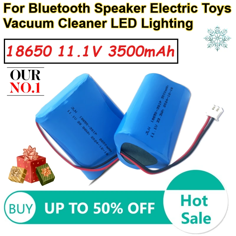 

18650 11.1V Lithium Battery Pack 3500mAh for Bluetooth Speaker Electric Toys Vacuum Cleaner LED Lighting Rechargeable Batteries