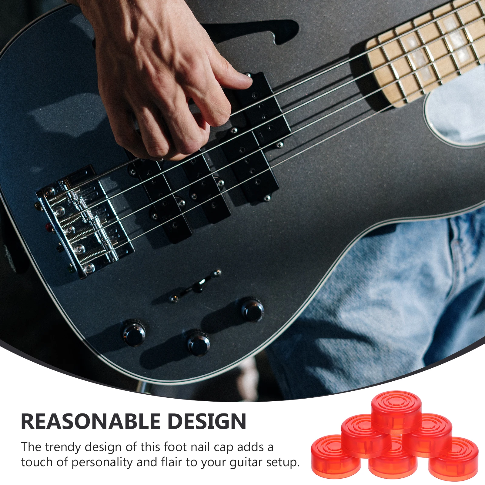 

10Pcs Guitar Parts Trendy Foot Upgrade Your Setup Guitar Effects Pedal Footswitch Topper Footswitch Topper