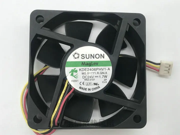 

SUNON KDE2406PHV1-A DC 24 В 1,7 Вт 60x60x15 мм 3-проводной 60 мм охлаждающий вентилятор