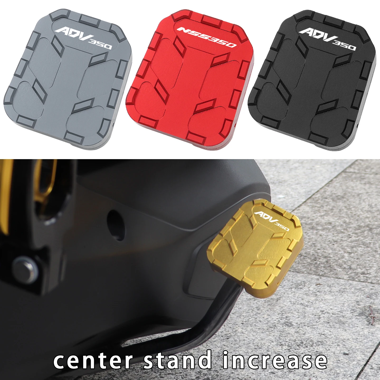 For Honda ADV350 NSS350 ADV 350 Motorcycle Foot Side Brace Pad Sidestand Extension Pad Kickstand Plate Enlarger Pad Accessories