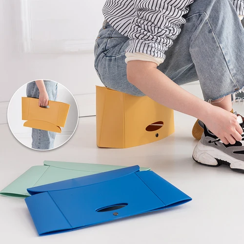 캠핑 낚시 하이킹용 휴대용 접이식 스툴, 경량 플라스틱 파일 보관 스툴, 실내 또는 실외용 휴대 용이 