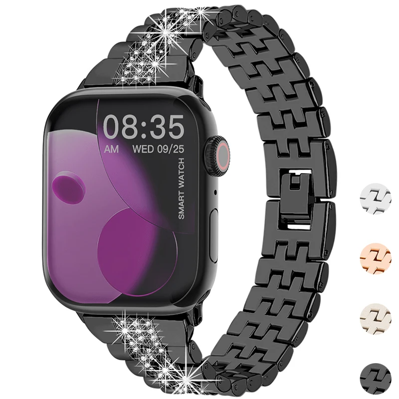 

Stainless Steel Strap For Apple Watch Ultra3 Band 49 42 38 44mm Metal Bracelet For iWatch Series 11 10 9 8 7 6SE 5 4 3 45mm 41mm