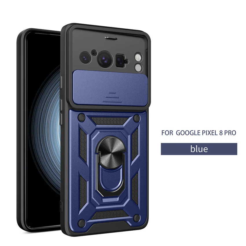 Camera Protect Case For Googel Pixel 6 8 Pro Armor Hybrid Ring Back Cover