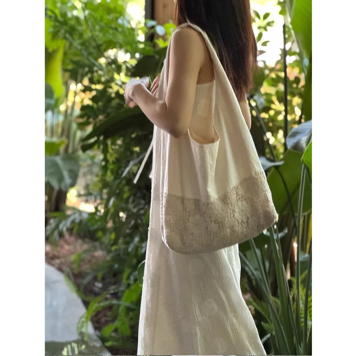 

Spring and Summer New Lace Flowers Shoulder Bag Tender Temperament Handbag Solid Color Bag Casual Tote Bag for Women