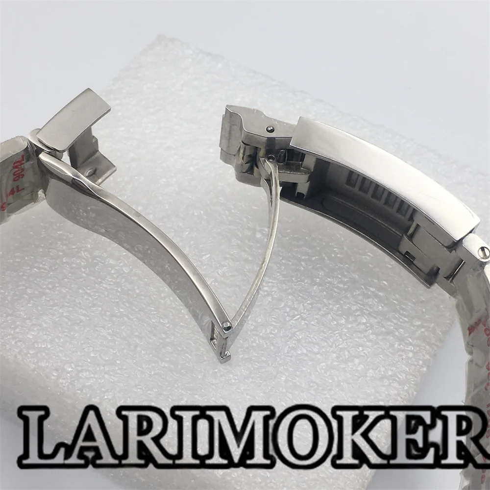 LARIMOKER casing dipoles kaca safir, gelang baja tahan karat untuk NH35 NH36 ETA2824 PT5000 gerakan otomatis 36mm/39mm