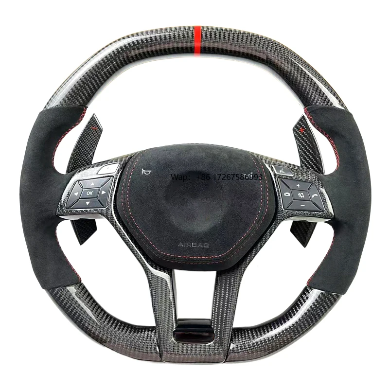 

LED Carbon Fiber Steering Wheel for C-Class W204 C63 W212 W218 W207 W172 W117 SLK CLK Chic Customization for