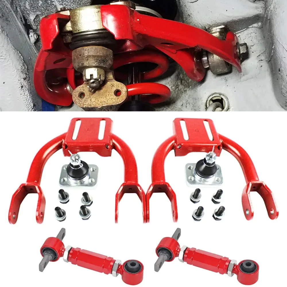 

Adjustable (L&R) Front Upper Control Arm Camber Kit For HONDA CIVIC EG 92-95 FRONT UPPER CAMBER ARM KIT Car Accessories Red Blue