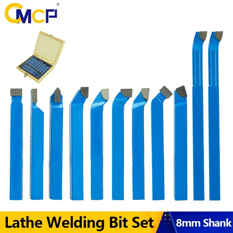 

CMCP Metal Lathe Tool Set Turning Boring Bit 8mm Shank Carbide Tip Cutting Mini Lathe Tool Set 11pcs Metal Working Lathe Thread