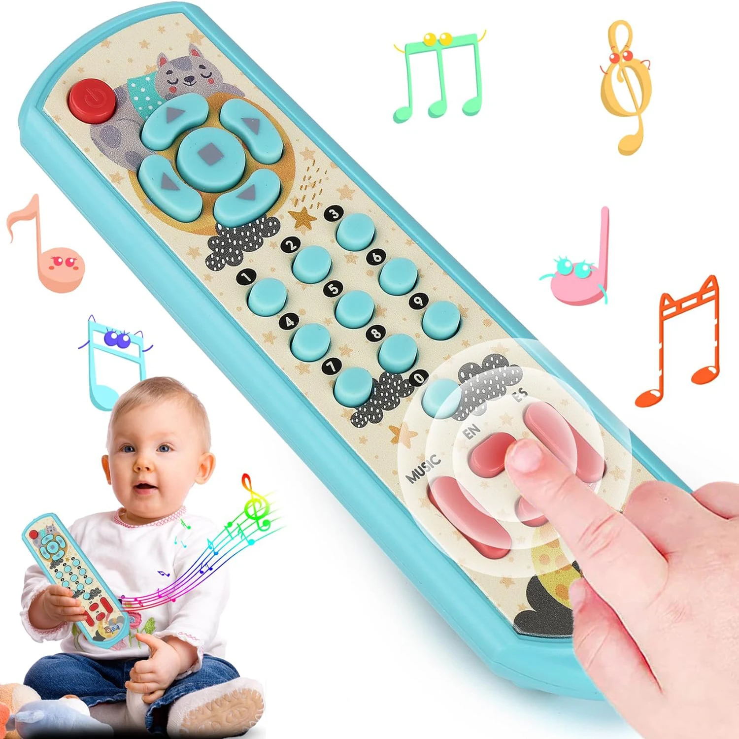 Baby Remote Control Teether Silicone Baby Anti-Eating Gloves Pacifier Bracelet Teething Stick Biting Toys