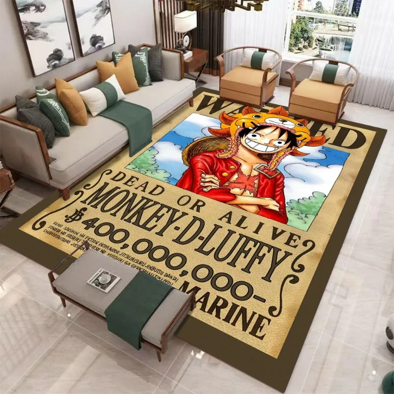 

MINISO Disney One Piece Design Rugs for Children Bedroom Decor Non Slip Baby Play Crawling Mat Cartoon Home Carpet Washable