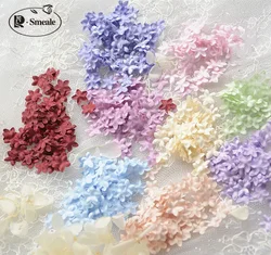 DIY Handmade 3D Flower Wedding Dress Materials, Pyrographic Jean Yarn, Headwear Materials, 45Color, 100-200PCs, RS1968