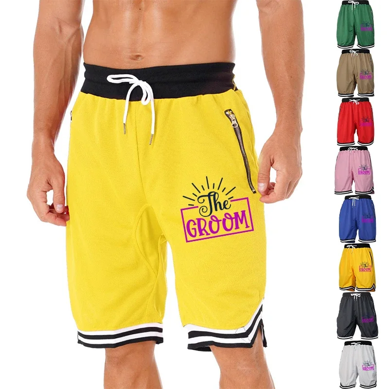 

Мужские летние фитнес-спортивные баскетбольные повседневные модные свободные спортивные штаны в стиле хип-хоп с дышащей сеткой, шорты