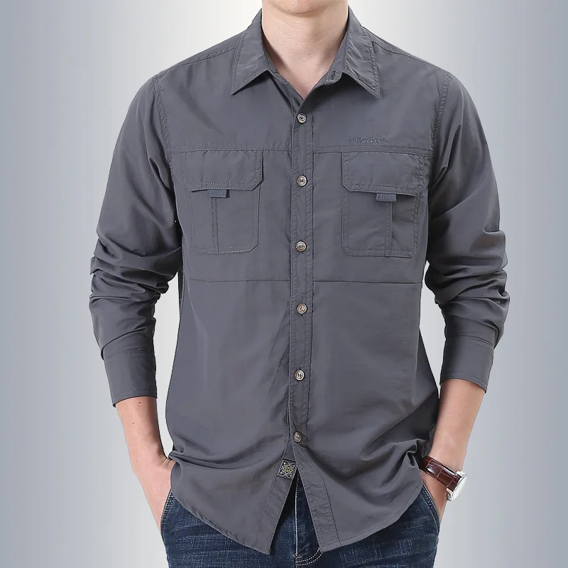 Lightweight Breathable shirt tactical multifunctional shirt outdoor long sleeved work shirt breathable sports sun protection