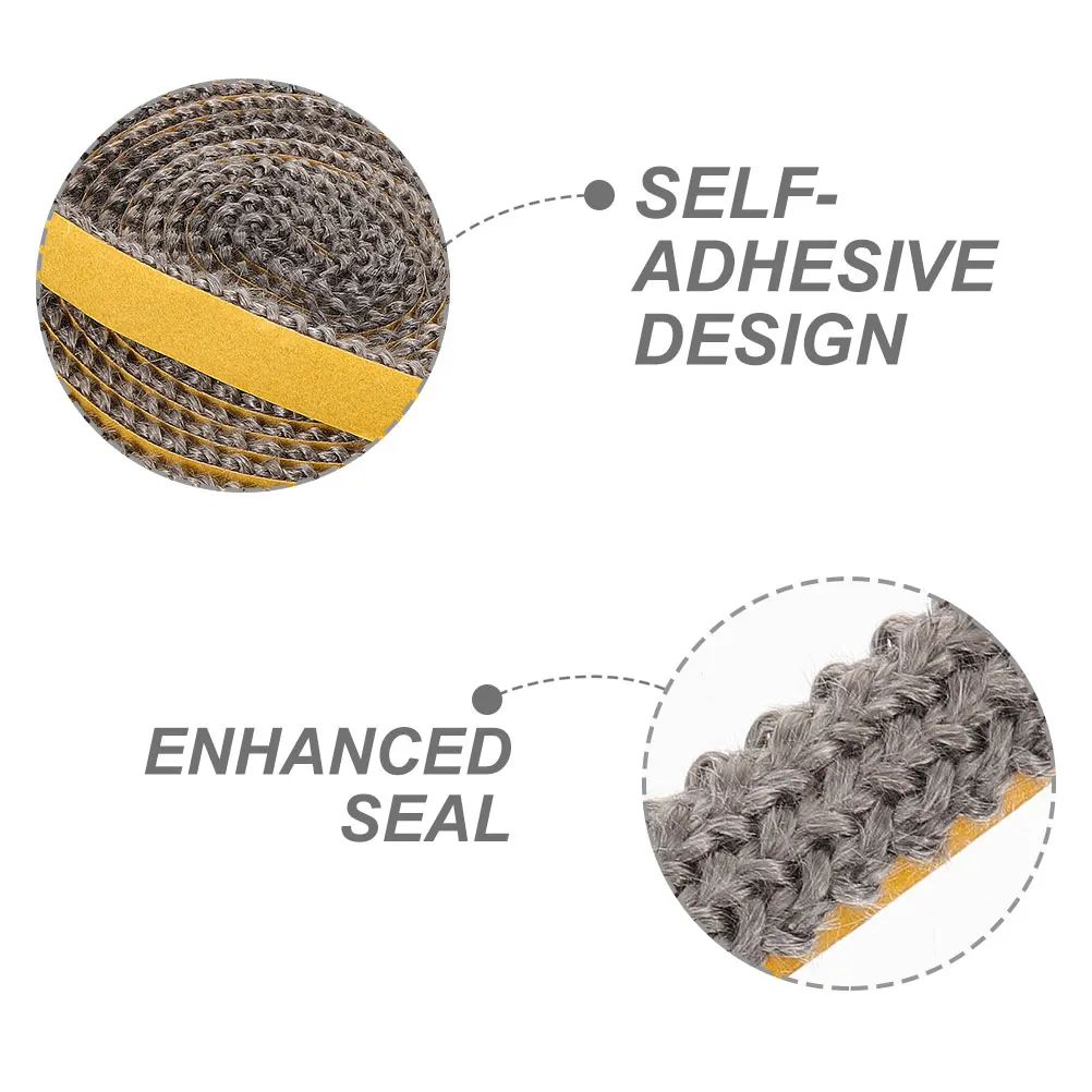 

1 Roll Wood Stove Flat Gasket Tape Self-Adhesive Fiberglass Heat Resistant Fireplace Door Gasket Fireplace Tape Seal