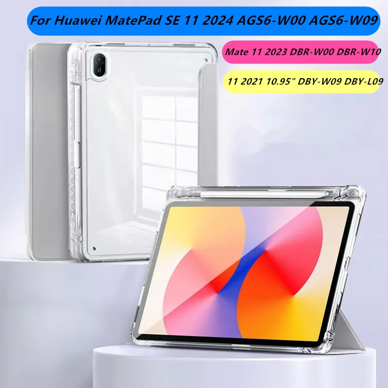 

New For Huawei MatePad SE 11 2024 Case 11 inch AGS6-W00/AGS6-W09 Magnetic Smart Cover Funda with Pencil Holde Auto Wake & Sleep