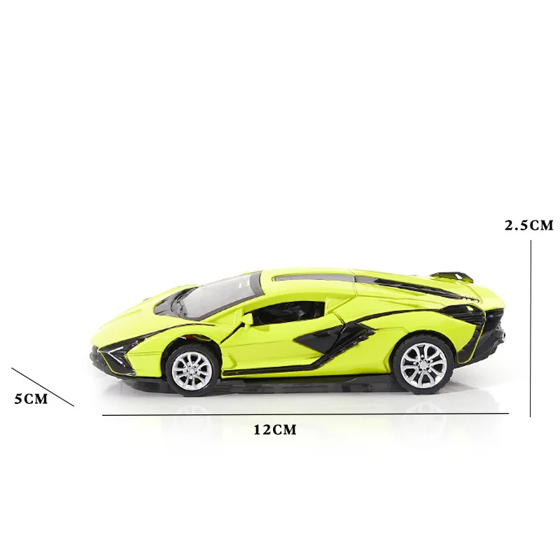 1:36 Alloy sports car model Die cast metal pull-back car model Children's toy collection boy birthday gift