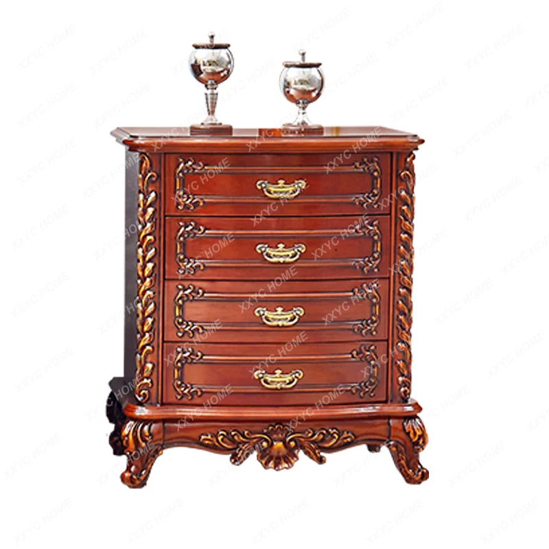 

Элитный шкаф-комод из массива дерева с резьбой в виде цветов для хранения вещей