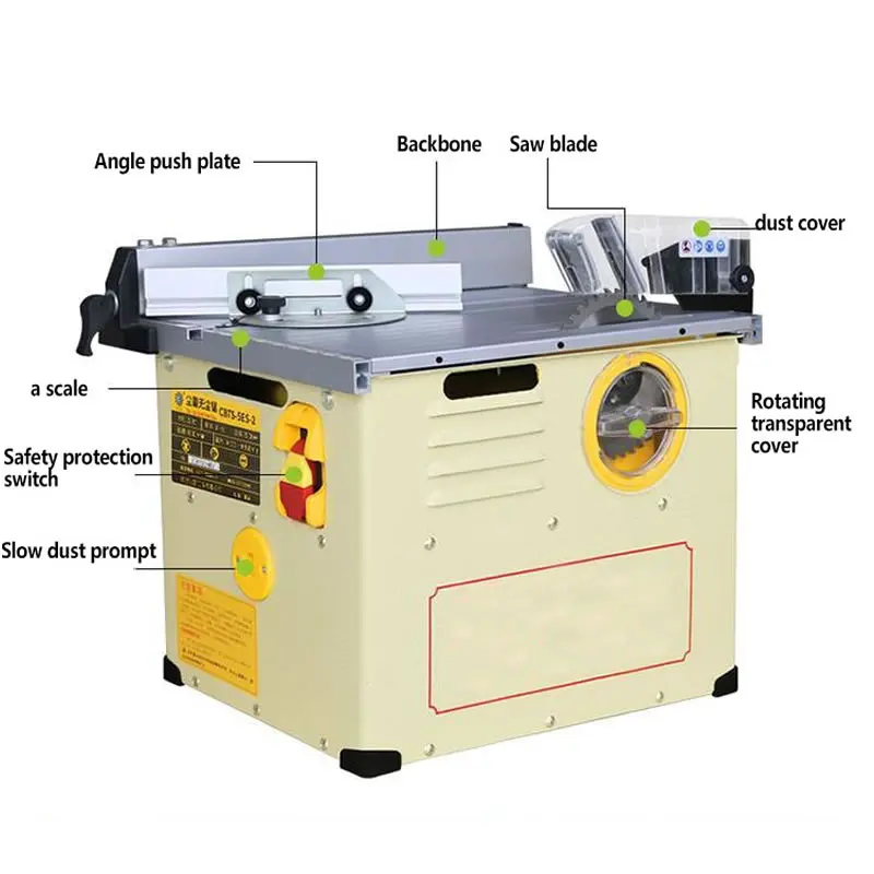 Mini Woodworking Table Saw Floor Dust-free Saw Composite Laminate Wood Floor Cutting Carving Machine for Woodworking