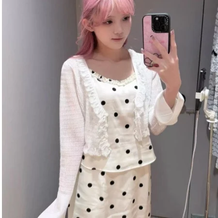 

Элегантный деревянный кардиган с V-образным вырезом и длинными рукавами, вязаный, открытый, короткий, повседневный стиль, приталенный, из кроличьего плюша, новинка