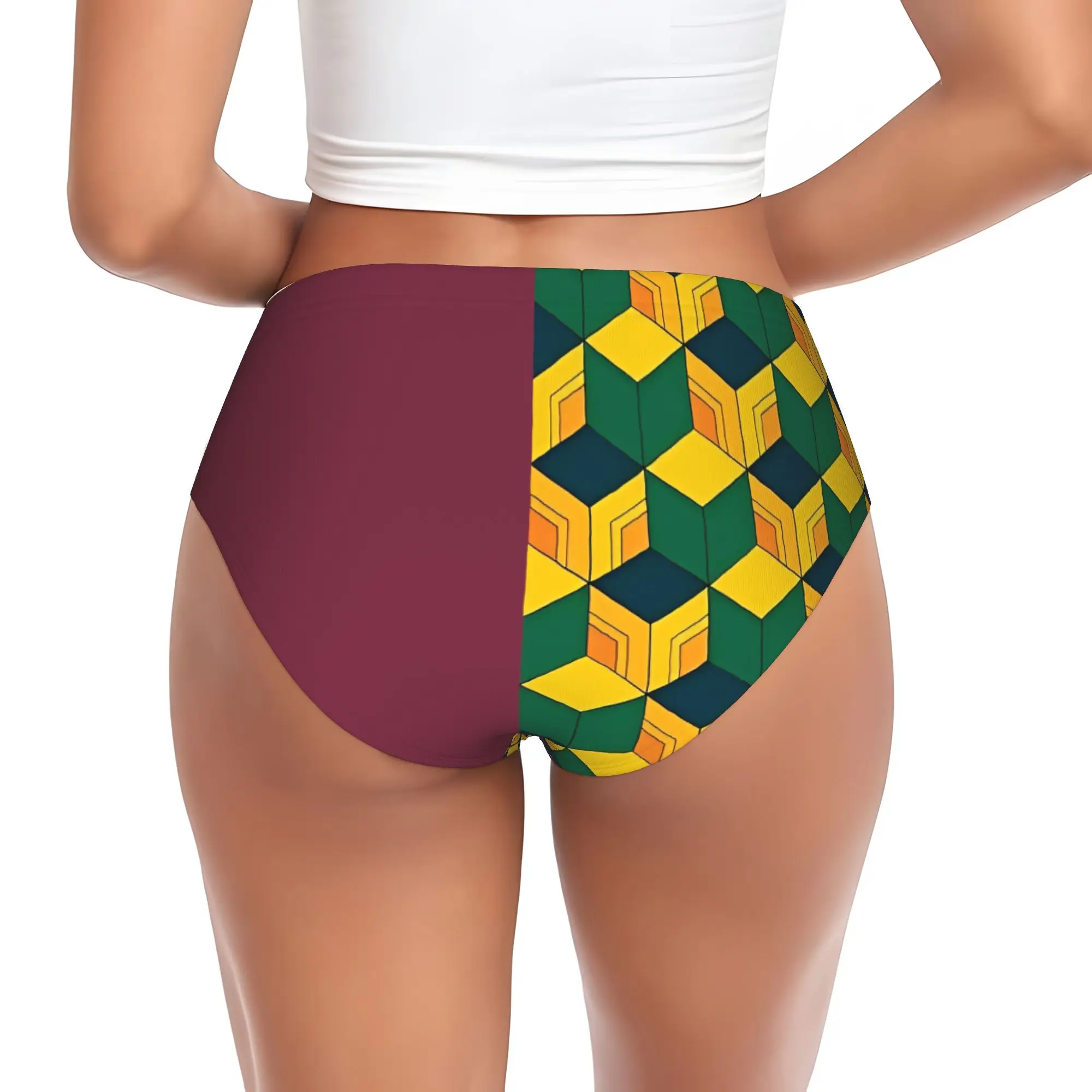 Custom D-Demons Slayers Briefs Underwear Women's Breathable Stretch Japanese Hot-blooded Anime Classic Characters Panties
