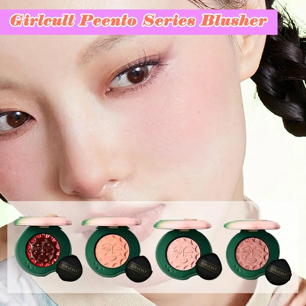 

Girlcult Peento Series Blush Highlighter Matte Fine Makeup Face Shimmer Multi-purpose Cream Blush Cute G1I3