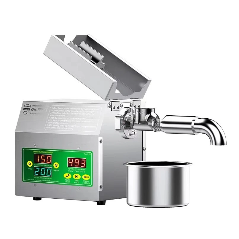 Mini Commercial  Oil Press Cold Hot Press Automatic Oil Extraction Machine for Flaxseed Sesame Soybean Peanut Coconut