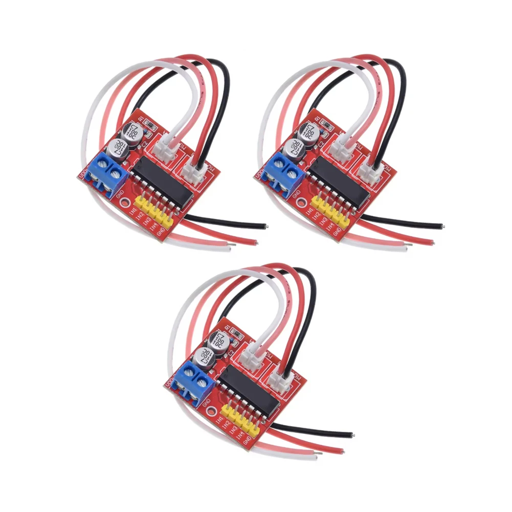 3PCS 31x32mm Motor Driver Board Wire 2V-10V Drive Controller Board For Bridge DC Motor Drive Modules For Intelligent Car