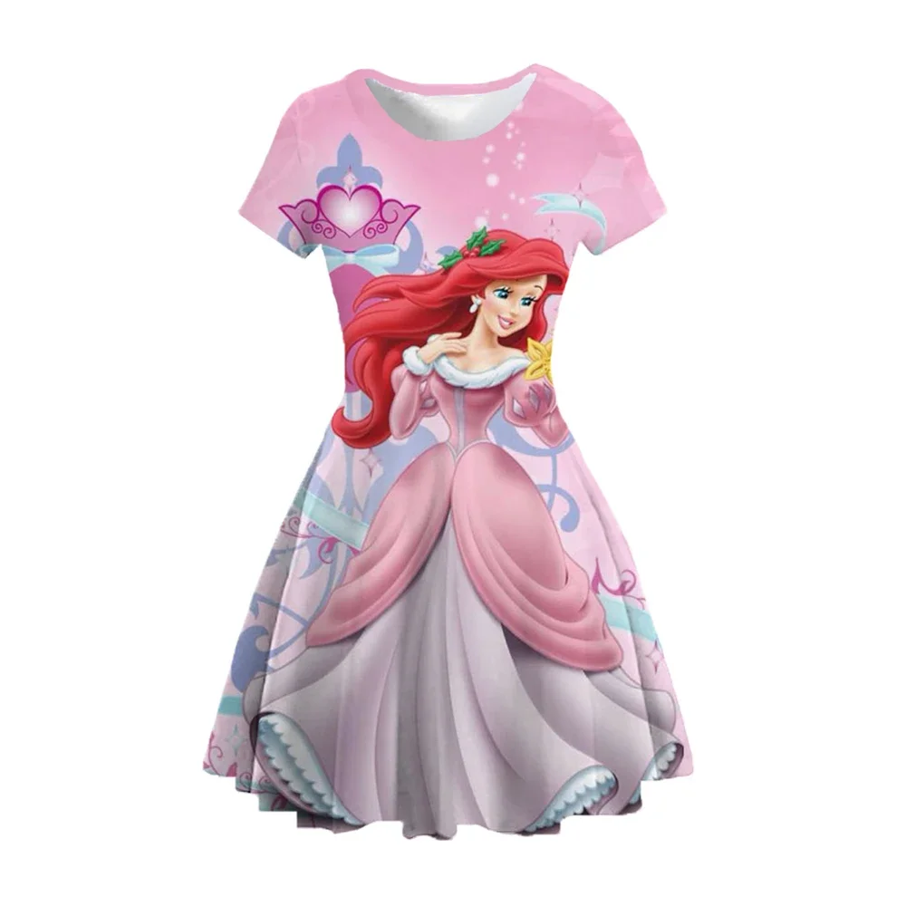 Disney Princess Series Princess Dress For Summer Toddler Kids Dresses For Girls Clothes Children Casual Birthday Party Costume