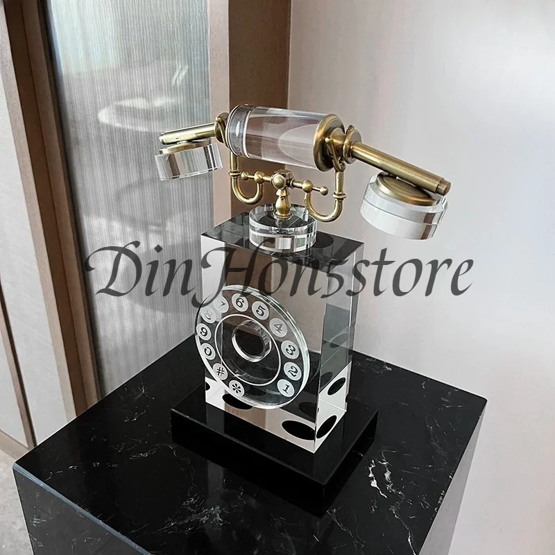 Chinese Neoclassical Retro Crystal Decorative Ornament for Model Room Home Living Room Table Coffee Table Soft Decoration