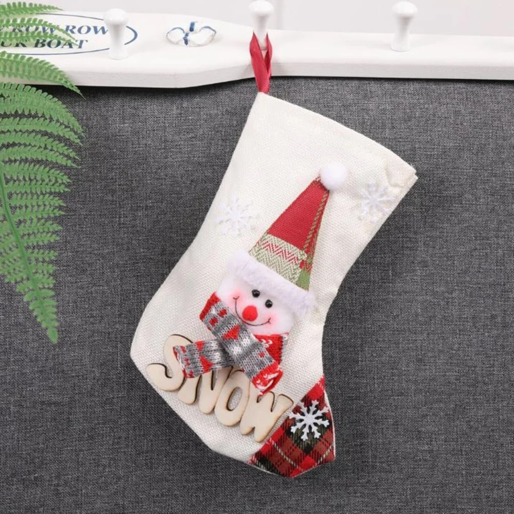 

Snowman Medium Christmas Socks Fashion Kids Santa Claus Candy Gift Bag Christmas Day Home Decorative Props Calcetines De Navidad