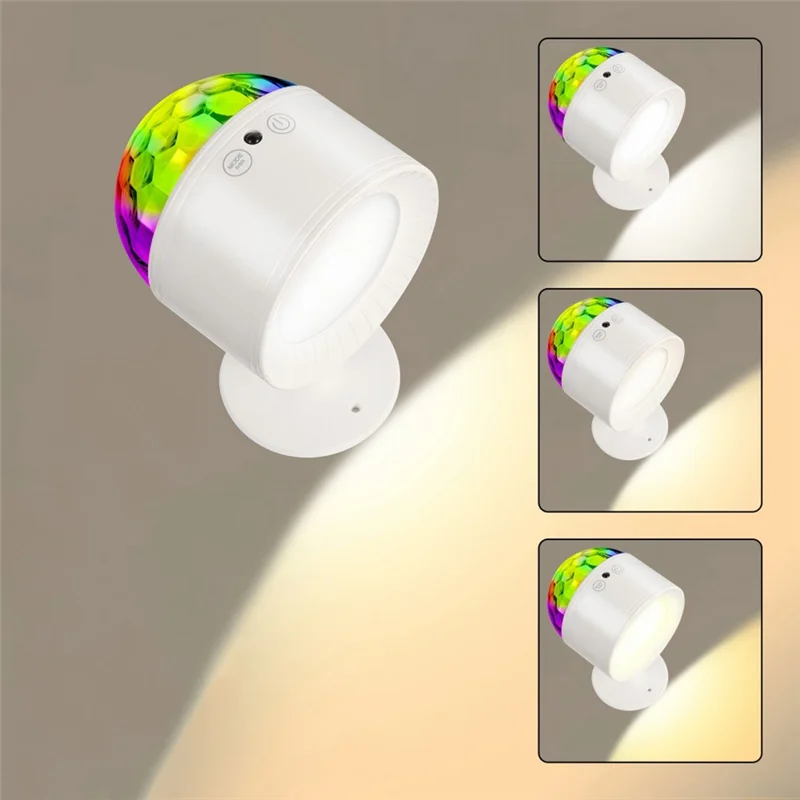 

A88E-Multifunctional Ambient Night Lights 3 Colors Adjustable LED Wall Lamp With Remote Desk Reading Light For Bedroom