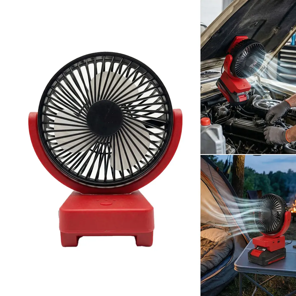 Portable Ventilation USB Portable Fan For Job Sites Stable Power Transmission 3-speed Control Spiral Grille Front Cover