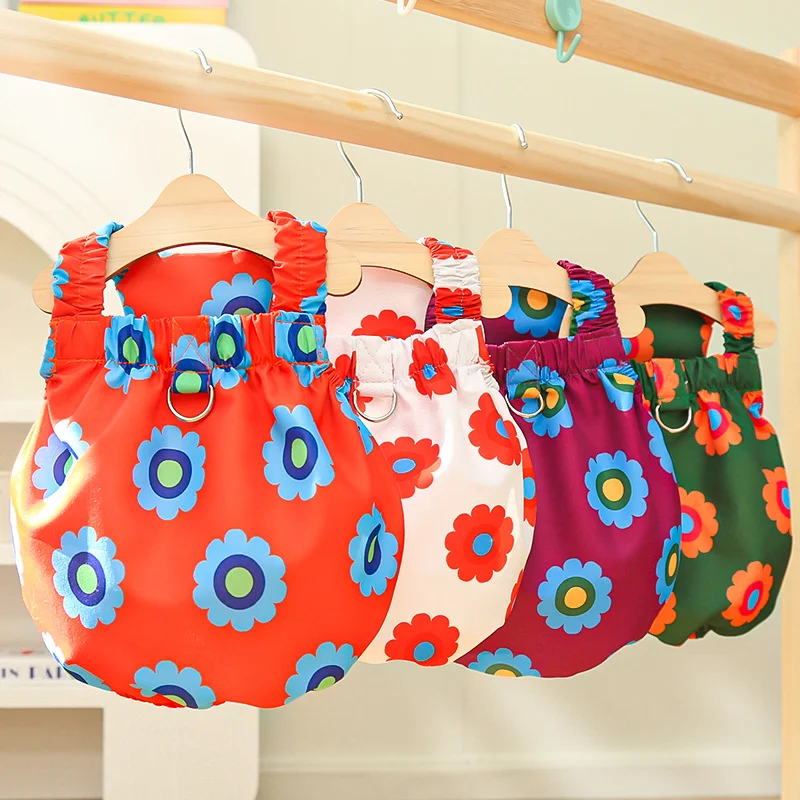 

Manufacturer Wholesale Multi-colorsute Cute Floral Printed Pet Skirt Pet Summer Dress Sunflower Printed Dog Cat Princess Dresses