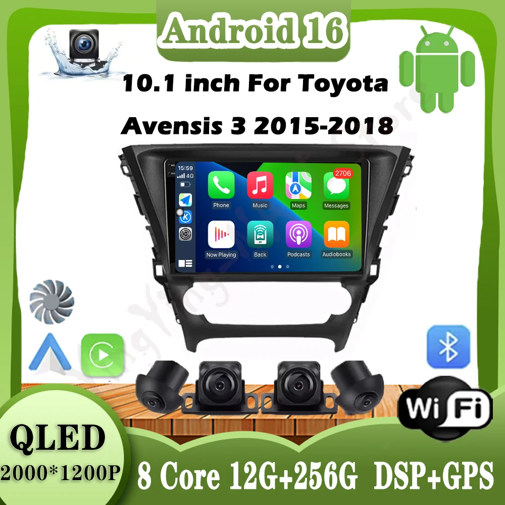 

10.1 inch For Toyota Avensis 3 2015-2018 Car Radio Multimedia Video Player Navigation GPS Auto Carplay WlFl