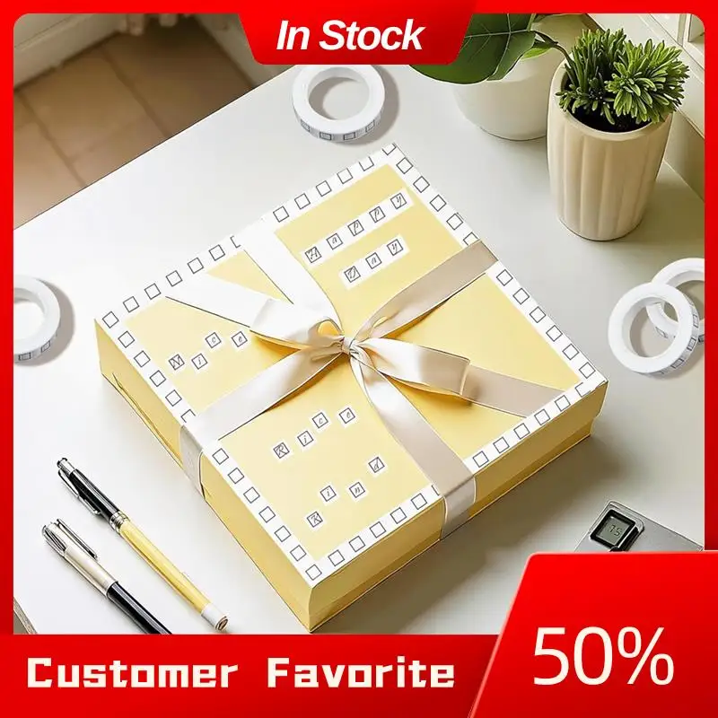 AT03 Top 10 Rolls Checkbox Washi Tapes 8MM Thin Decorative Masking Tape Self Adhesive Craft Tape For Home School Office