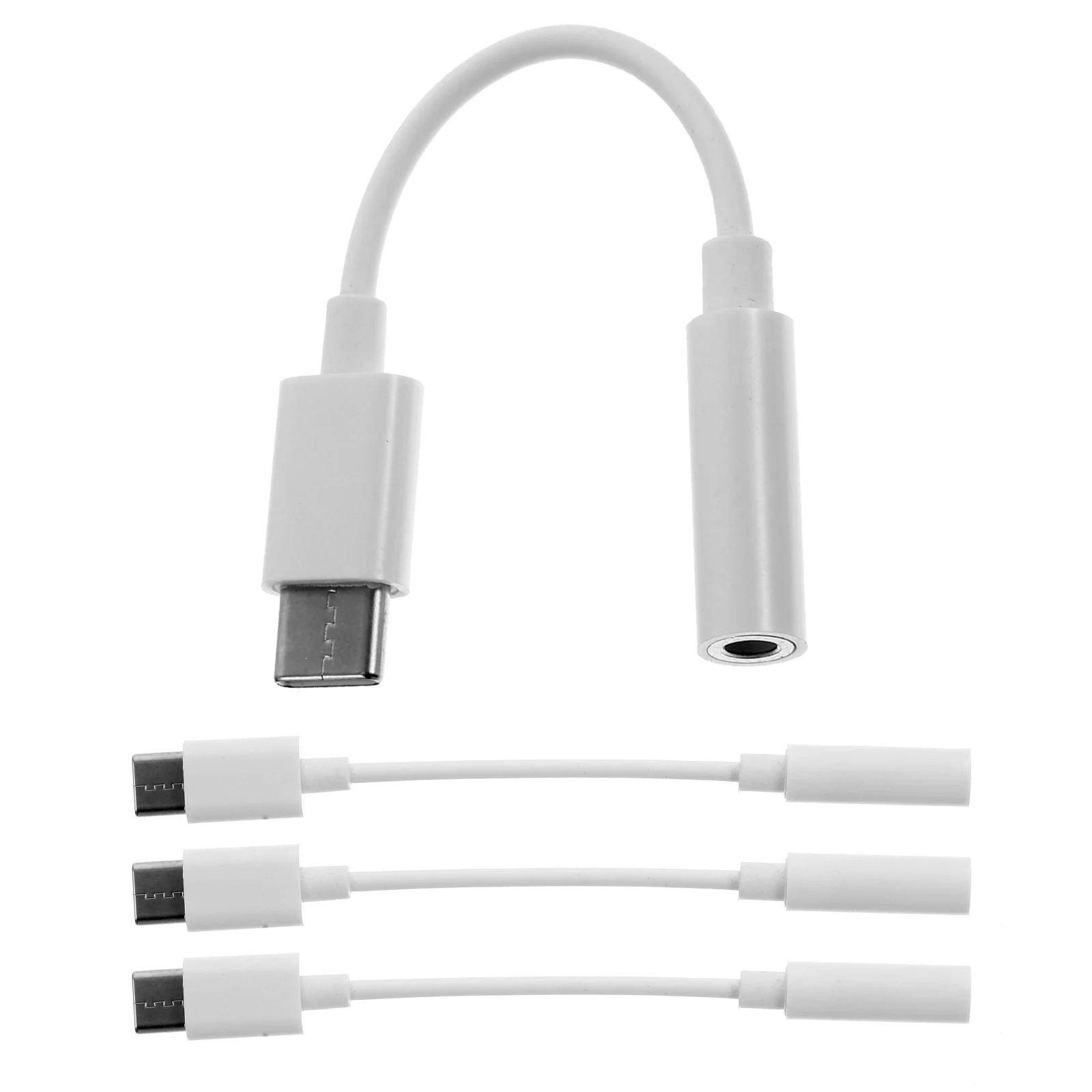 

4 Pcs Typec Adapter Multi- Functional Adapters Earphone Converter Headsets Type-C Cable To 35mm Blootube Headphones USB