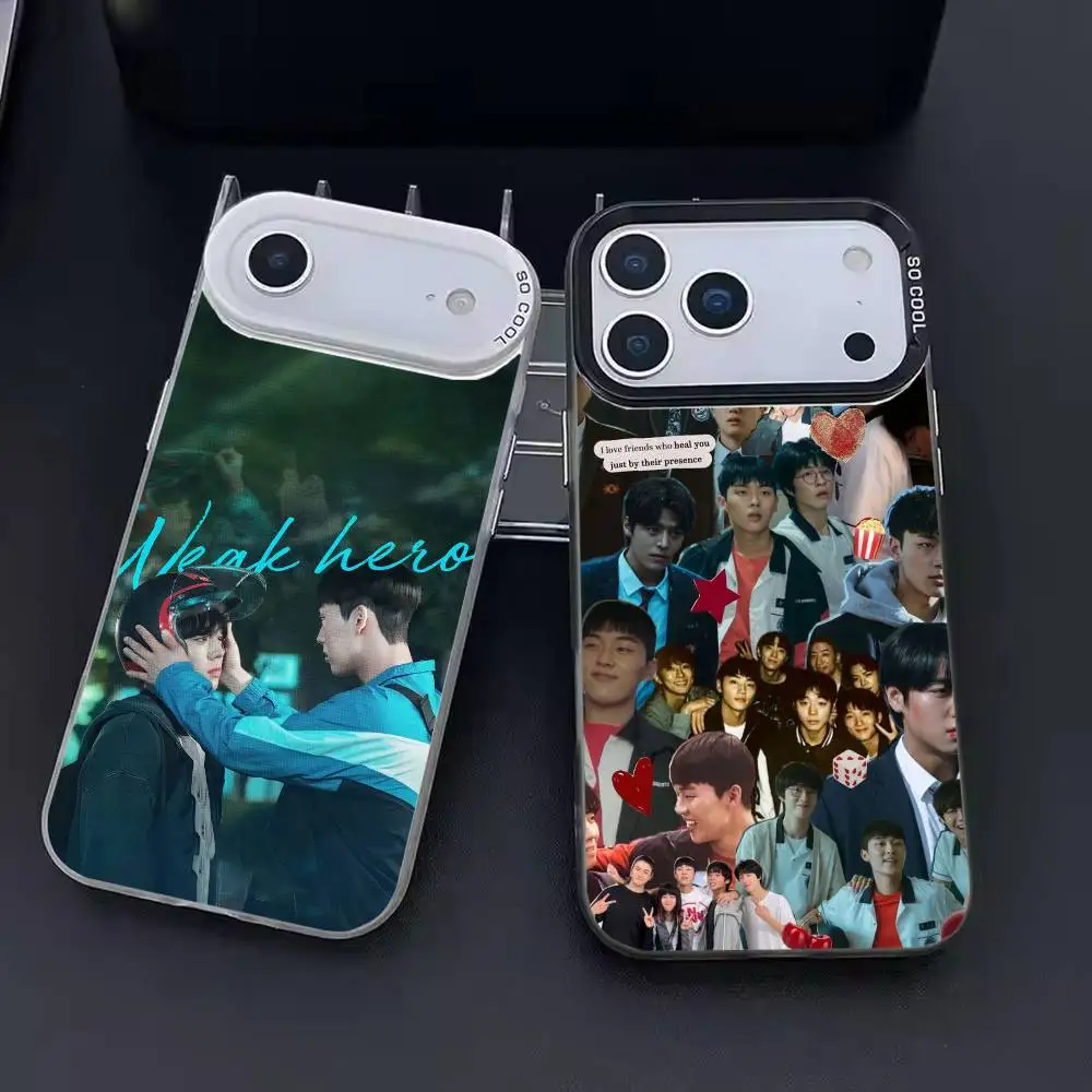 

W-Weak H-hero class wallpaper Phone Case For iPhone 17,16,15,14,13,12,11,Pro Max,Plus Candy Silver Cover