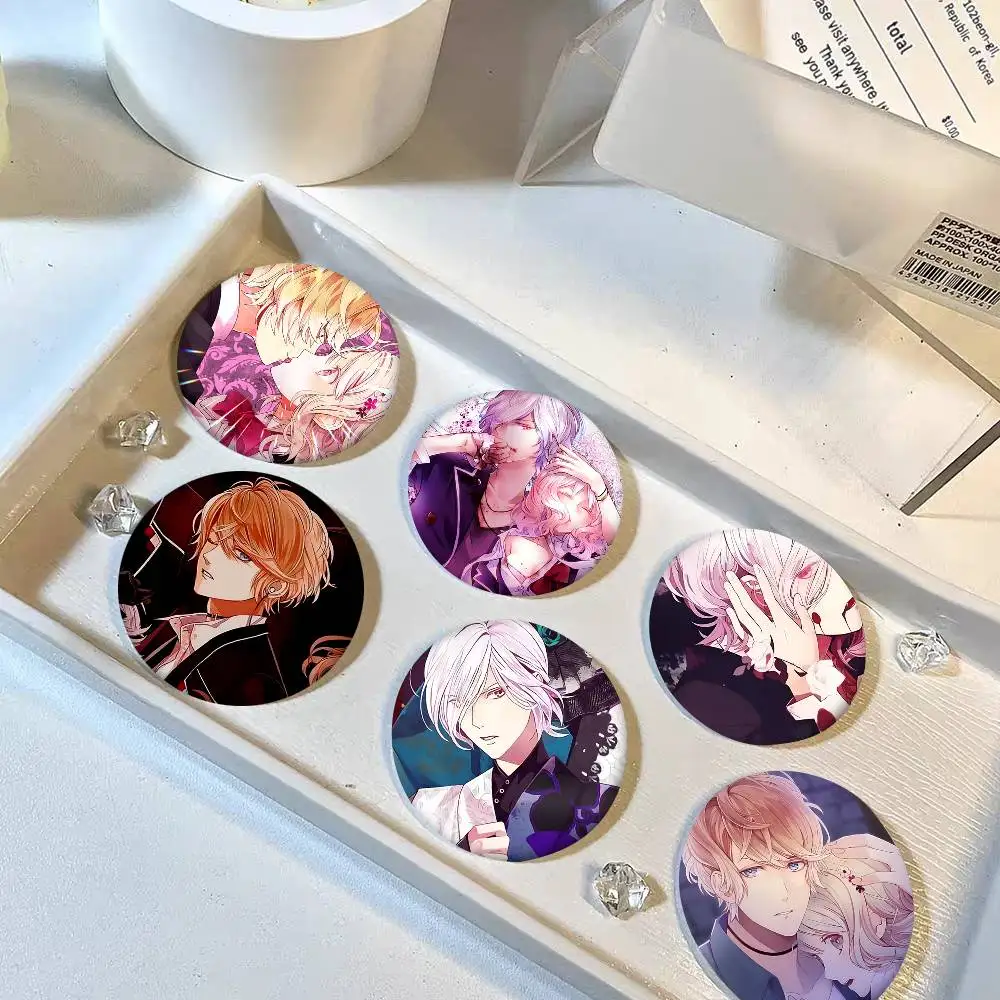 1pc Anime Diabolik Lovers Cartoon Style Badge Brooches On Backpack Decoration Round Enamel Pins For Accessorys