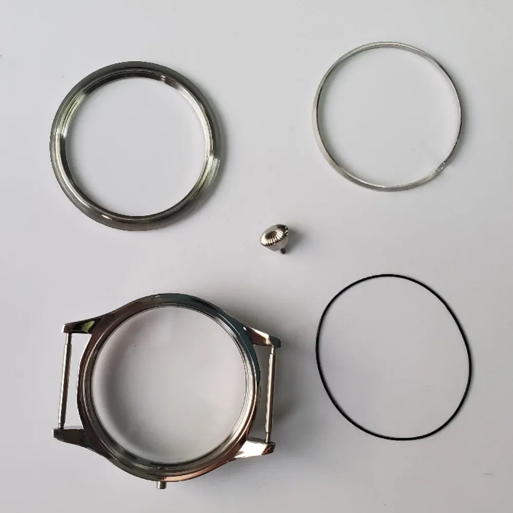 44mm Watch Case with Mineral Crystal Sapphire Crystal Watch Accessories for ETA 6497 6498 ST3600/ST3620 Movement Replace Parts