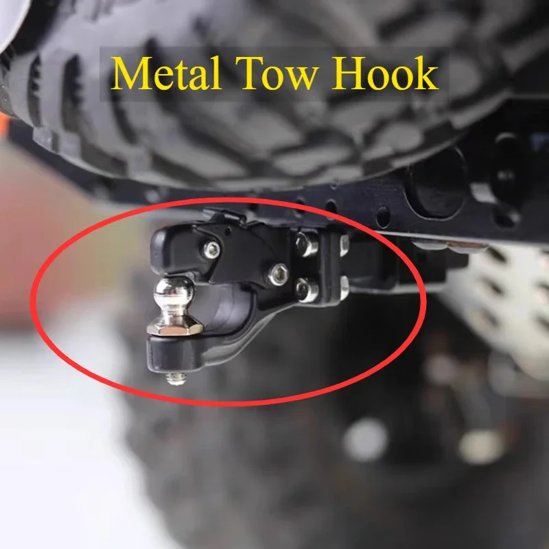 Simulation Metal Tow Hook RC Crawler Upgrade Parts for CROSSRC YK TRX4 MJX H8H Rlaarlo JK07PRO KM Custom Size RC Car Accessories