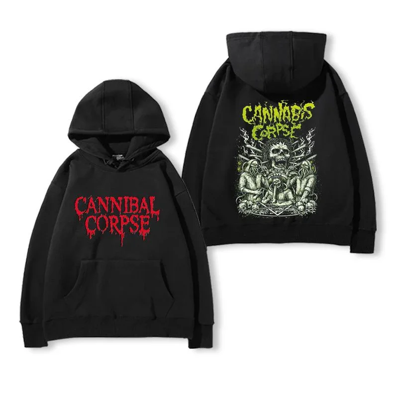 CANNIBAL CORPSE Man Eating Zombie Band Hooded Sweatshirt Women Autumn/winter American Death Metal Jacket