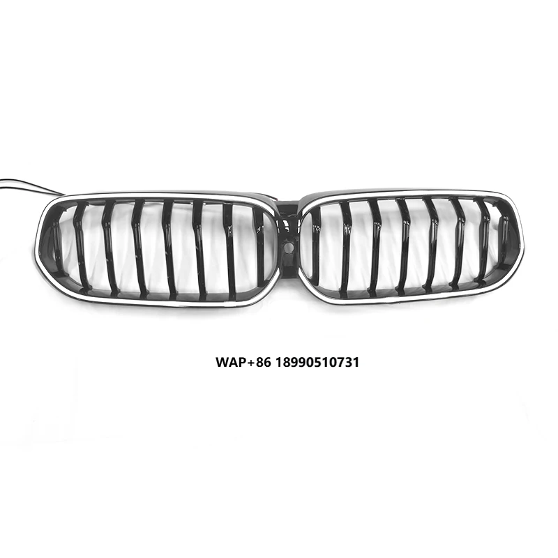 

G32 Front Grille Upgrade ABS Single Line LED Slat Gloss Black Front Kidney Bumper Center Grill Grille for 6 Series G32 2020