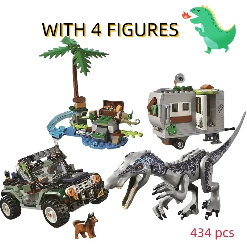 476 pcs Jurassic Dinosaur Series Baryonyx Face-Off:The Treasure Hunt Building Blocks Model Fit MOC 75935 Set Toys For Kids Gifts