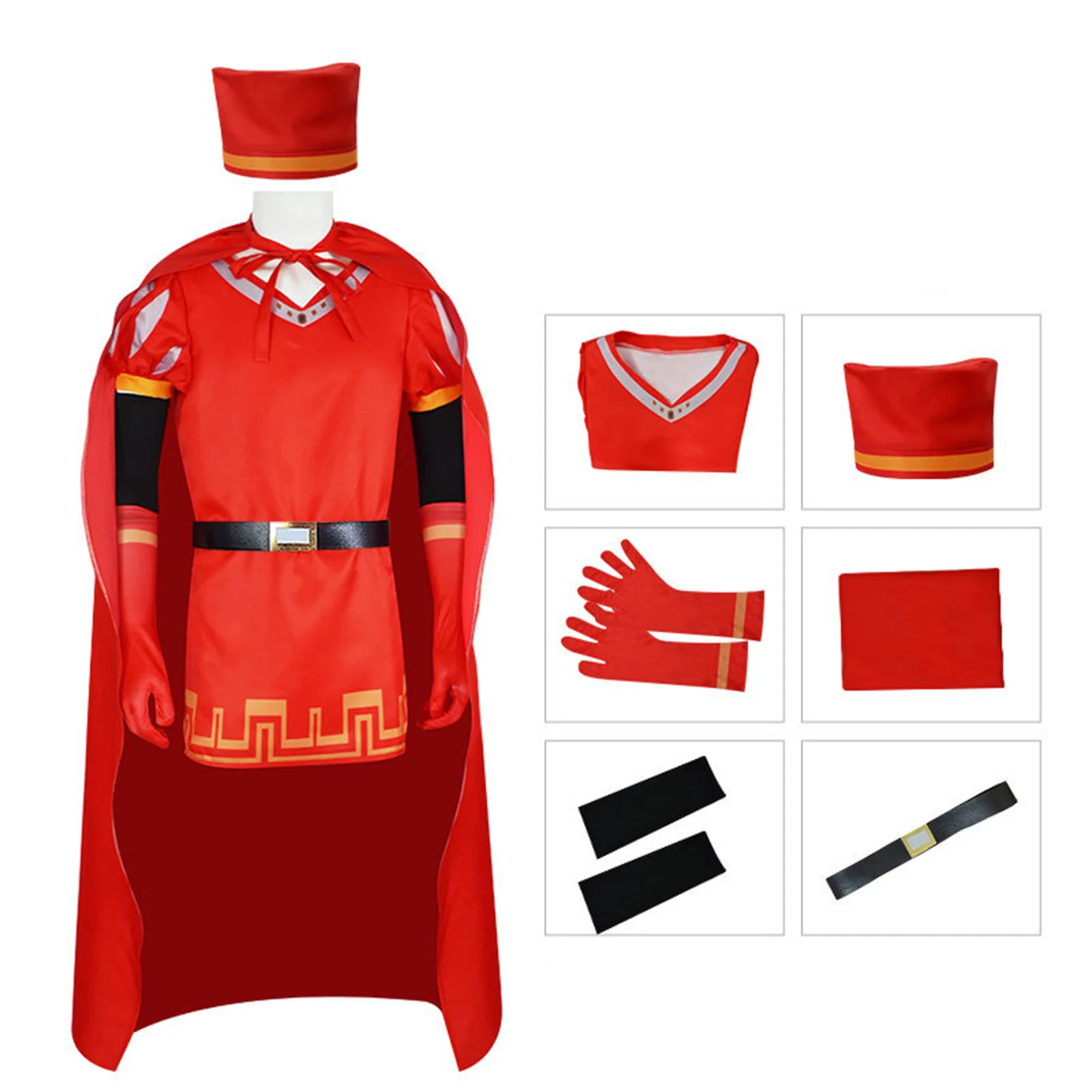 Adult Fancy Lord Farquaad Cosplay Kids Costume Hat Uniform Dress Cloak Fantasy Outfits Halloween Carnival Party Roleplay Suit