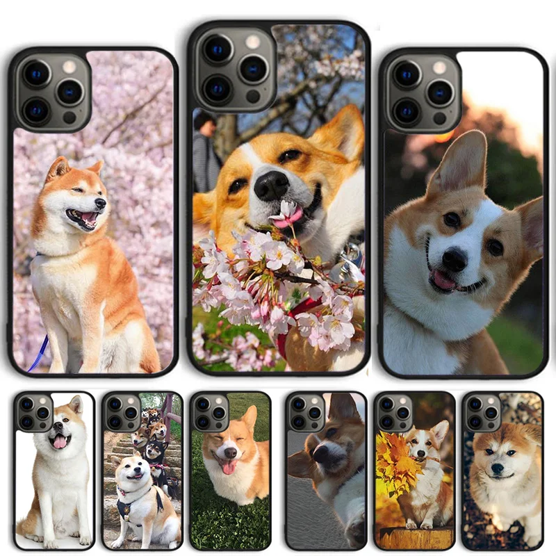 Funny cute dog Akita Phone Case Cover For iPhone 15 16 14 13 12 Pro Max mini 11 Pro Max XS X XR Plus Coque Shell