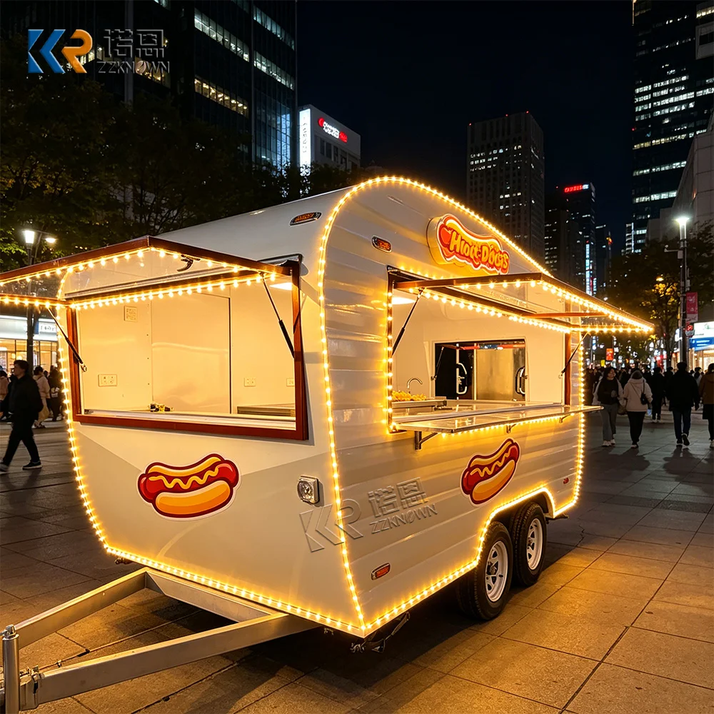 

Small Food Trailer Outdoor Sale Taco Hot Dog Cart Street Mobile Kitchen Food Trailer Business Food Kiosk Ice Cream Truck