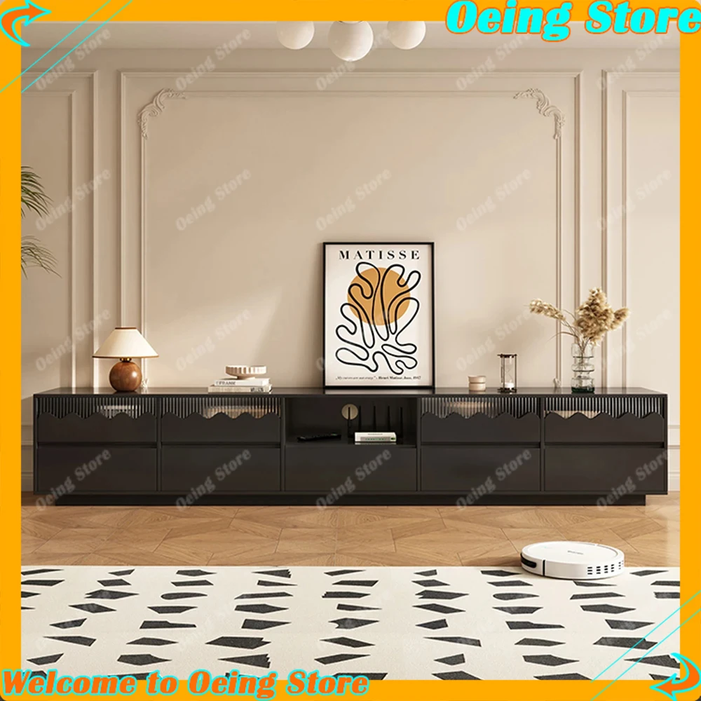 

Luxury Glossy TV Stand Floor Mount Modern Design With Aesthetic Drawers Stylish White Furniture Home Living Room Organization