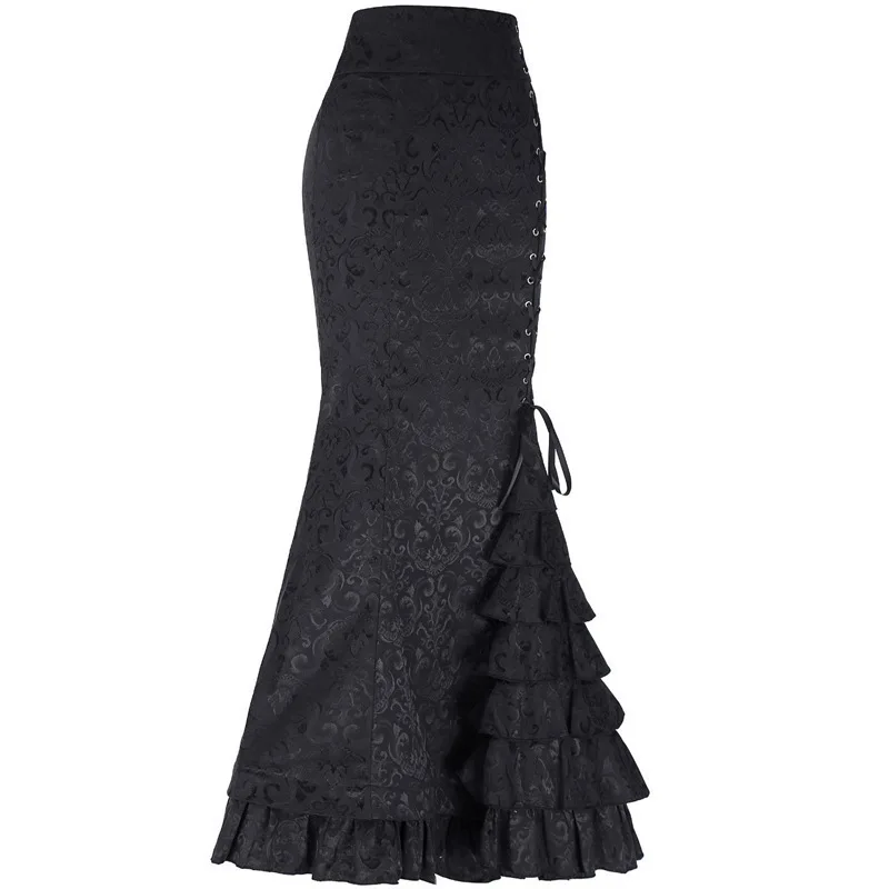 

2026Y2K Black Skirt Long Skirt Hip-wrapped Fishtail Skirt Women