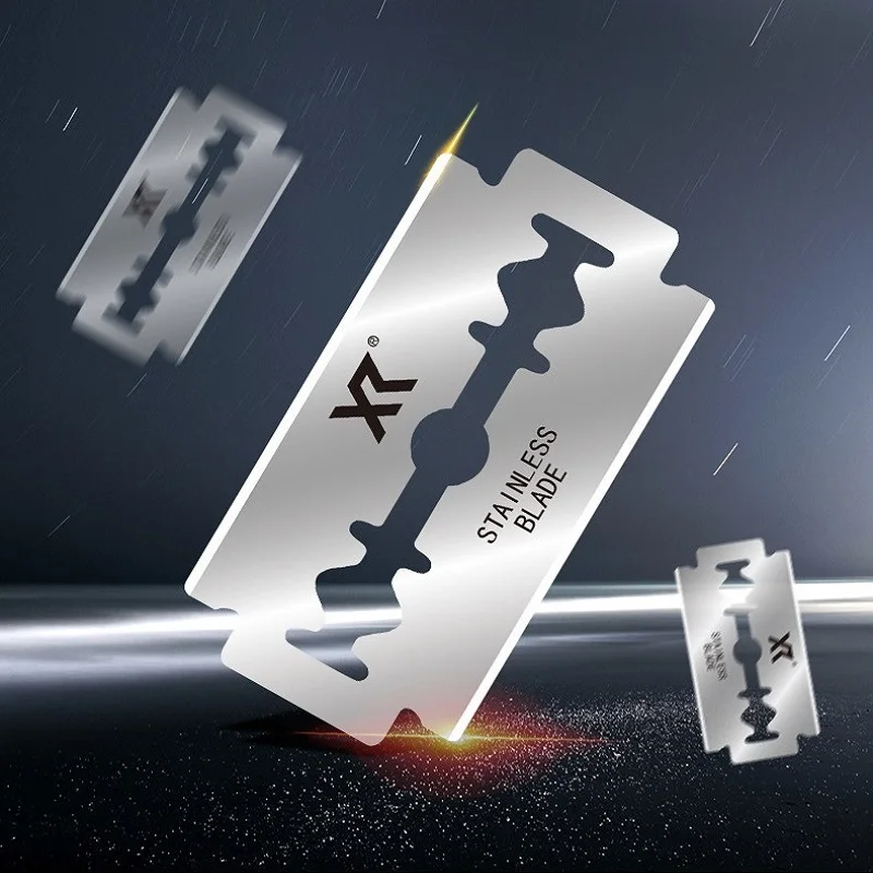 Stainless Steel Razor Blade Vintage Manual Shaving Face Double-sided Blade