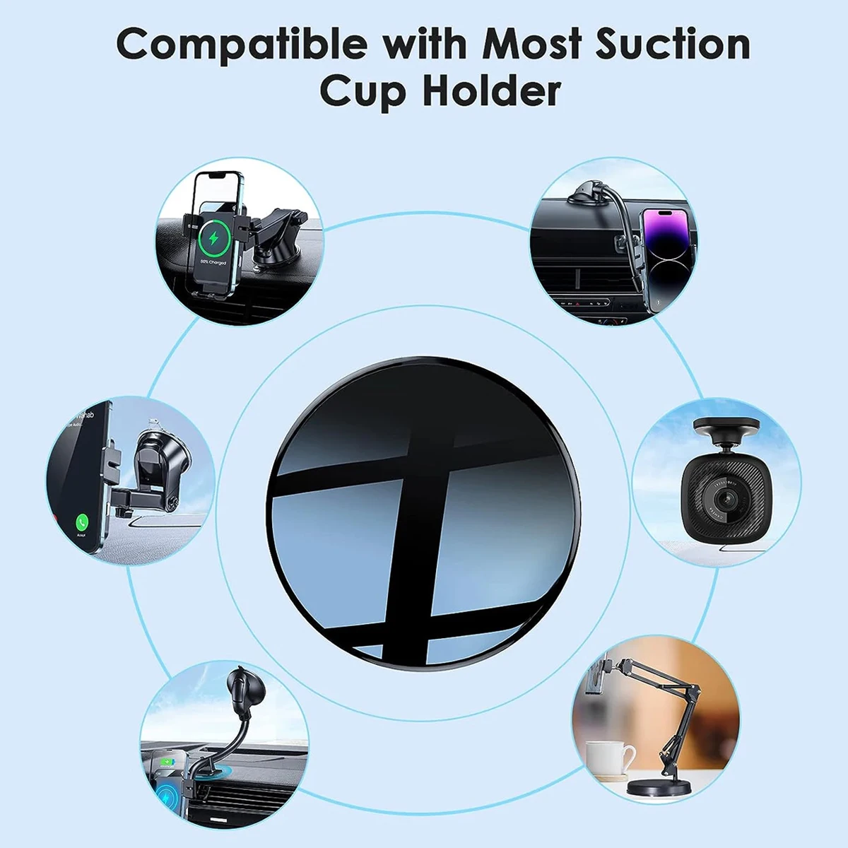 Mobile Phone Sticker Car Suction Cup Adhesive Sticker Disc Pad Base for GPS Mobile Phone Stand Bracket Holder Camera Mount